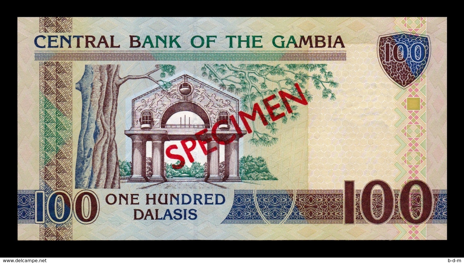 Gambia 100 Dalasis 2006 - 2013 Pick 29a Specimen SC UNC - Gambie