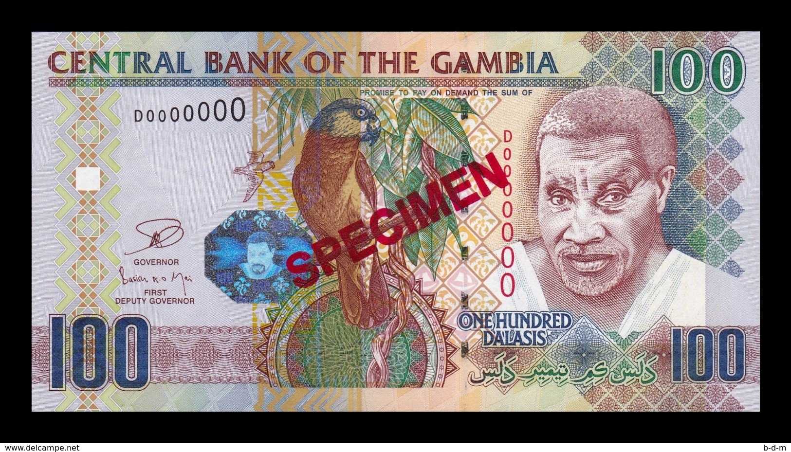 Gambia 100 Dalasis 2006 - 2013 Pick 29c Specimen SC UNC - Gambia