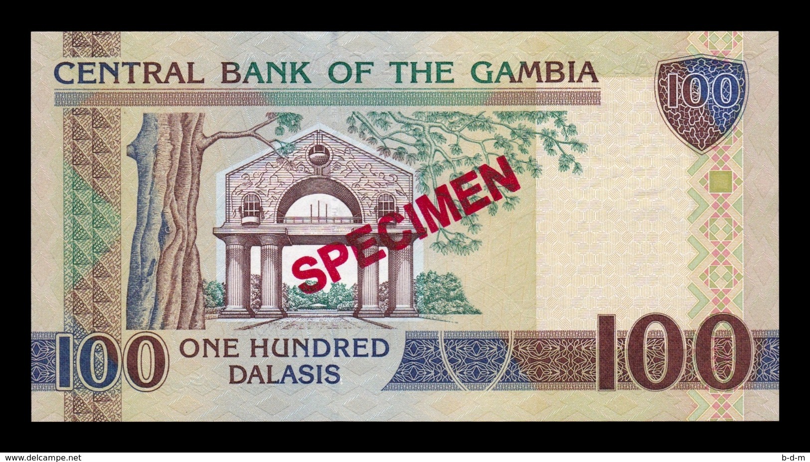 Gambia 100 Dalasis 2006 - 2013 Pick 29c Specimen SC UNC - Gambia