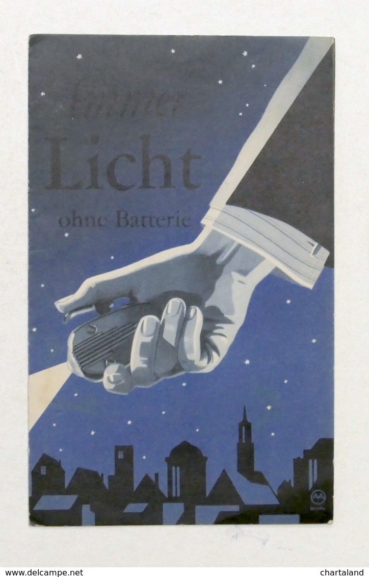 Pubblicità Philips - Brochure Dynamo Taschenlampe - Lampada Tascabile - 1940 - Pubblicitari