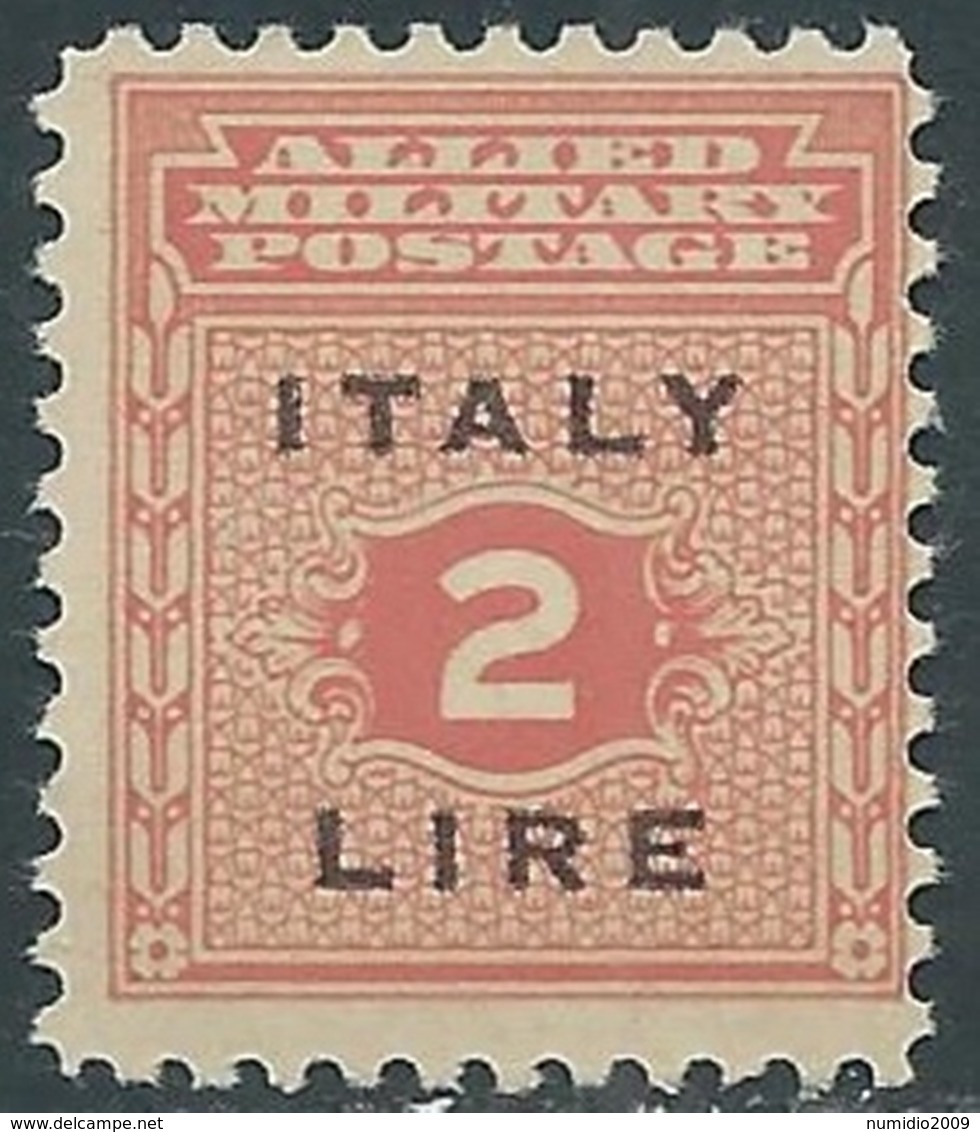 1943 OCCUPAZIONE ANGLO AMERICANA SICILIA 2 LIRE MNH ** - UR43-2 - Occ. Anglo-américaine: Sicile