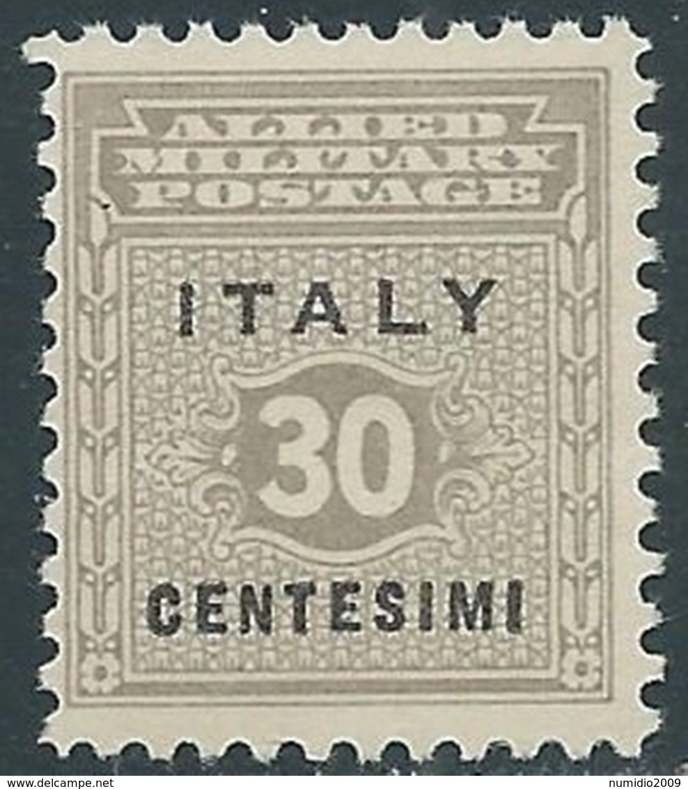 1943 OCCUPAZIONE ANGLO AMERICANA SICILIA 30 CENT MNH ** - UR43-4 - Occ. Anglo-américaine: Sicile