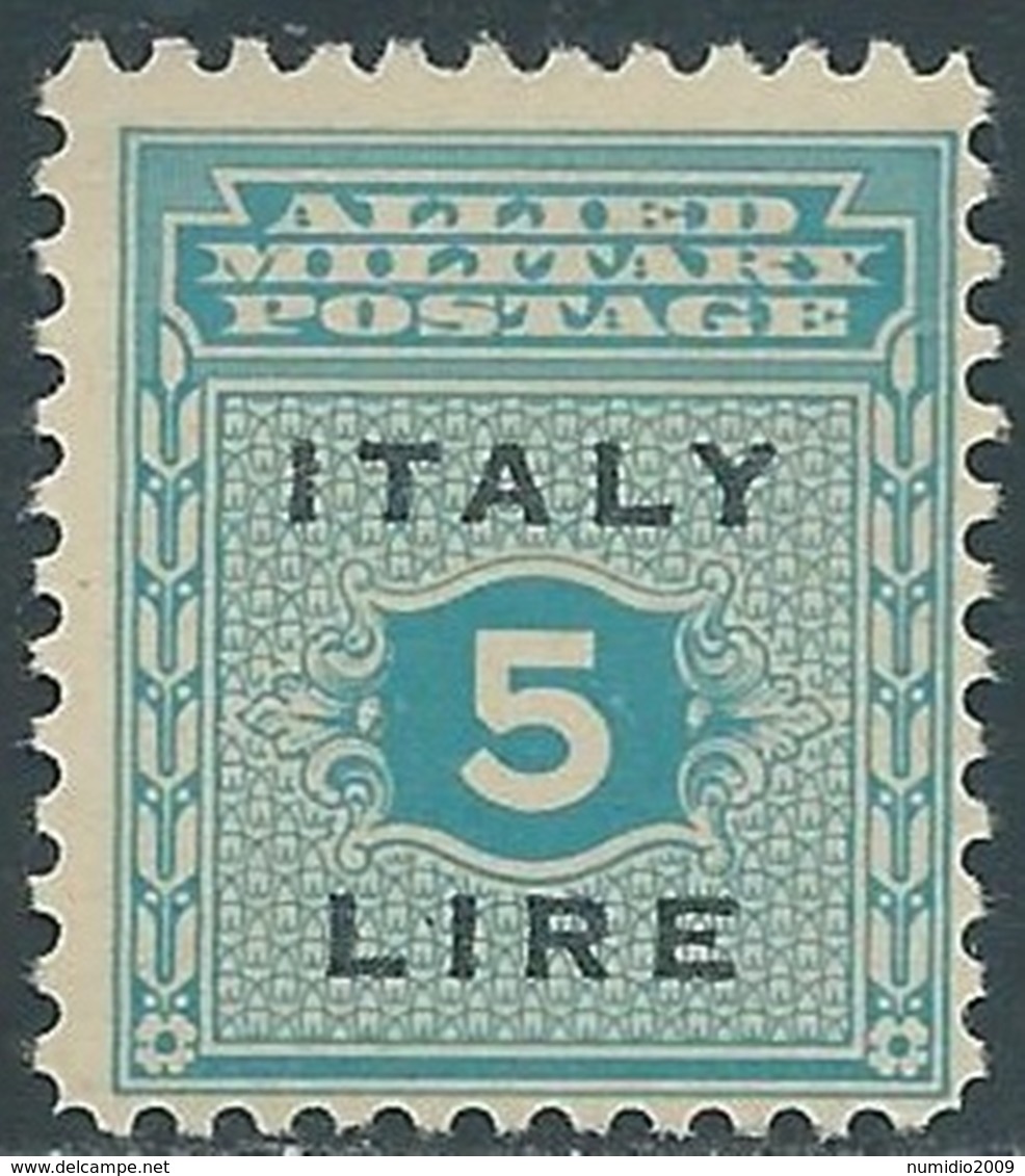 1943 OCCUPAZIONE ANGLO AMERICANA SICILIA 5 LIRE MNH ** - UR43-4 - Anglo-american Occ.: Sicily