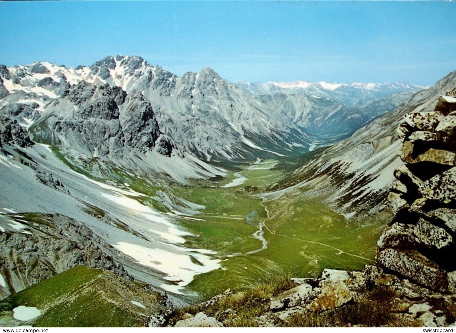 BLICK VOM P. PRAVEDER Val Müstair Gegen Val Mora - Val Müstair