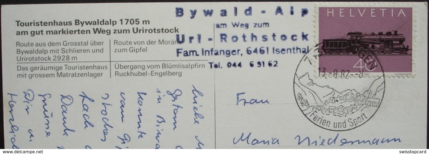 ISENTHAL Touristenhaus Bywaldalp Fam. Imfanger Stempel Restaurant Berghaus - Isenthal