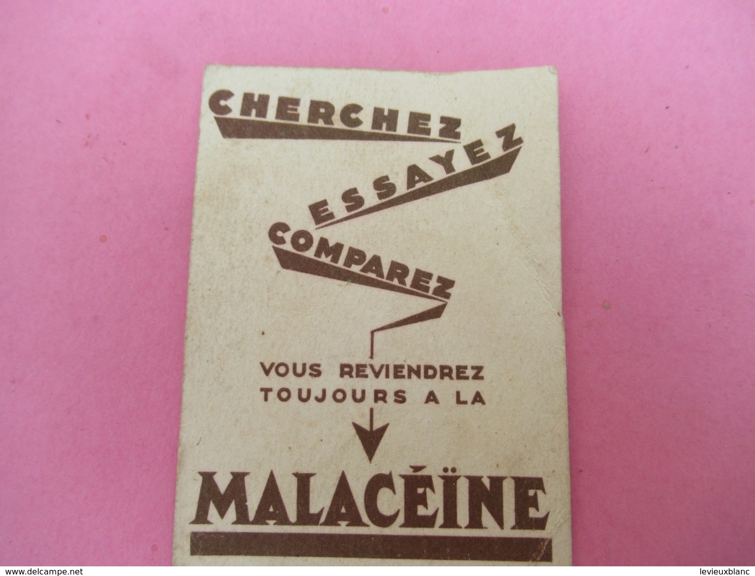 Carte Publicitaire/Produits De Beauté / MALACEINE/Donne Un Teint De Fleurs/Vers 1920-1930           PARF193 - Vintage (until 1960)