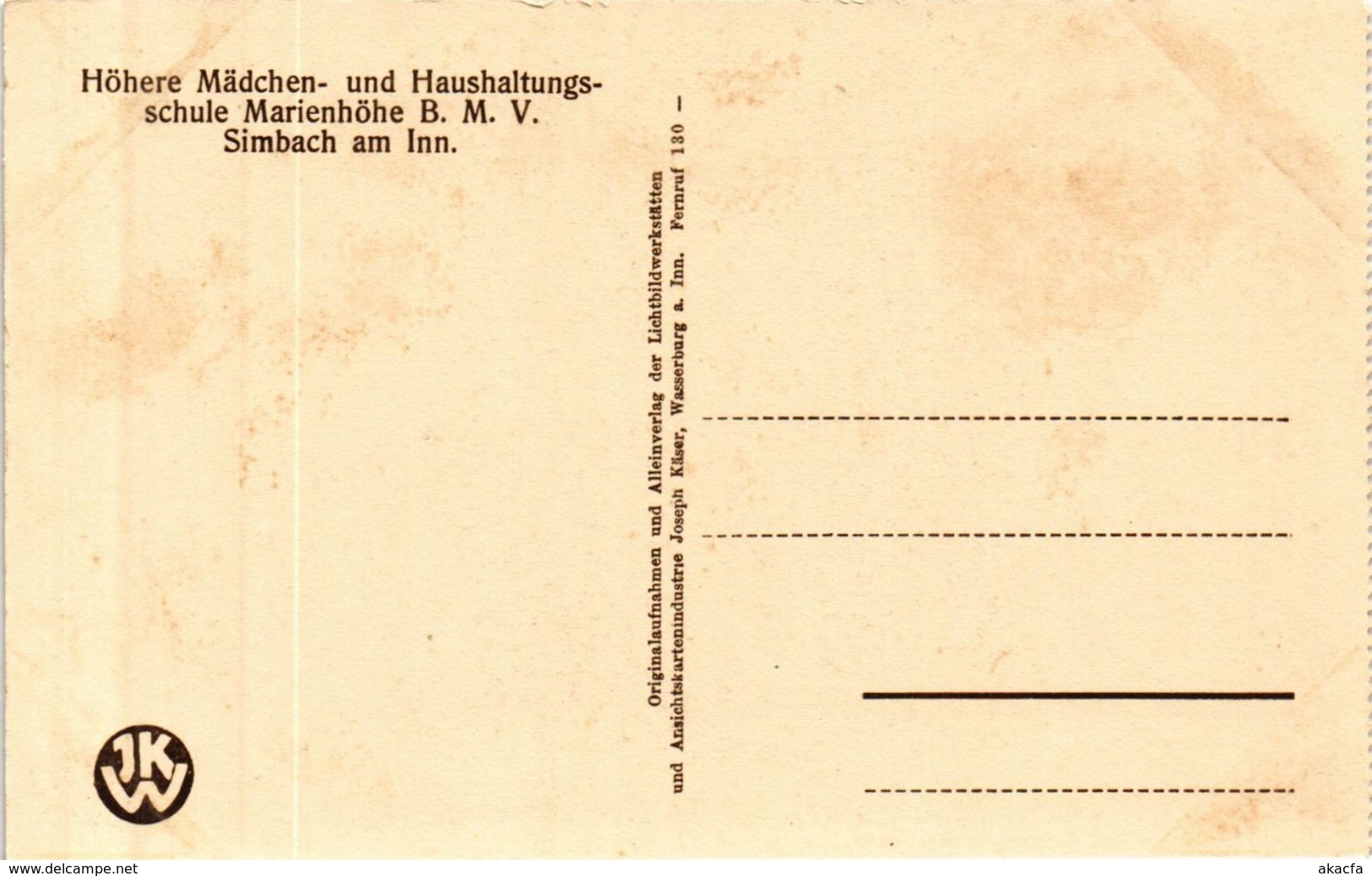 CPA AK Simbach Engl.Institut Marienhohe Empfangszimmer GERMANY (891931) - Simbach