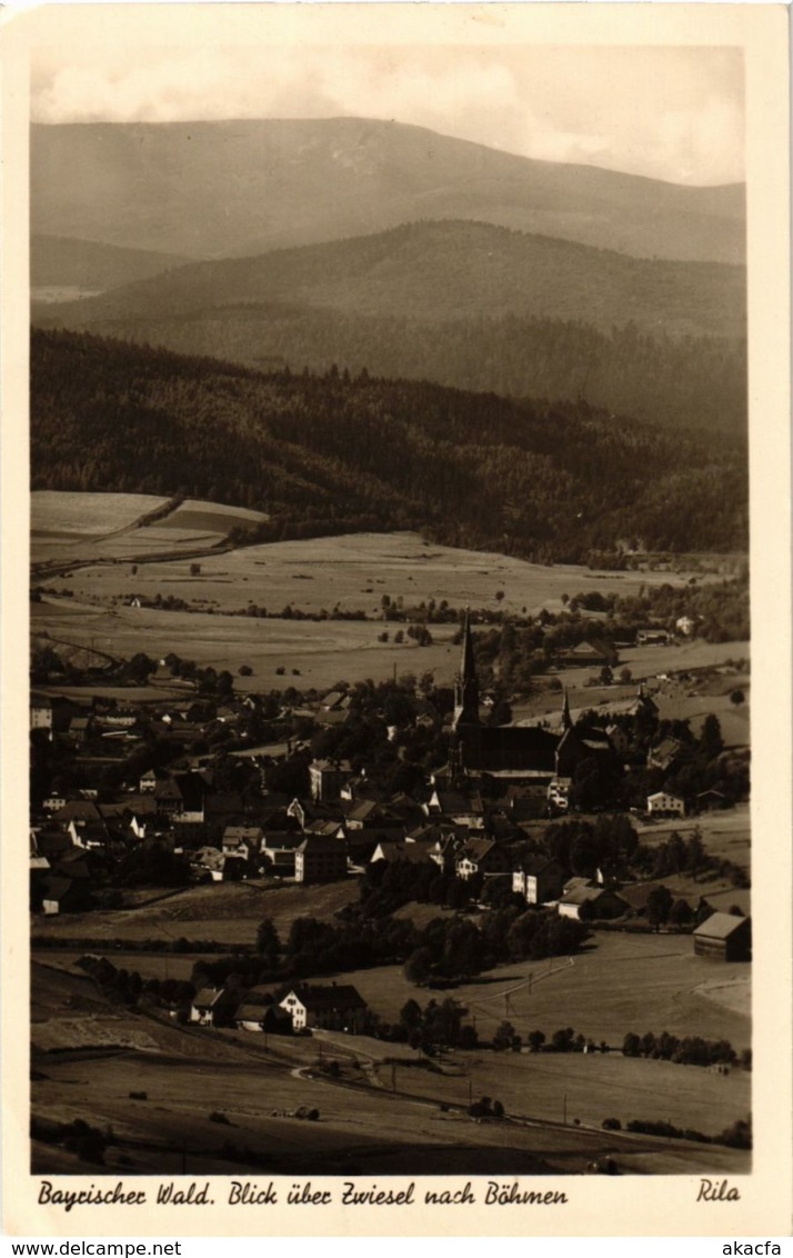 CPA AK Zwiesel Blick Uber Zwiesel Nach Bohmen GERMANY (892031) - Zwiesel