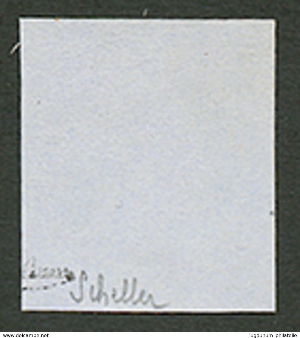 25c PRESIDENCE Bleu-Vert (Maury 10c) Neuf Sans Gomme. Cote 1600€. Certificat SCHELLER. Superbe Qualité. - 1852 Louis-Napoleon
