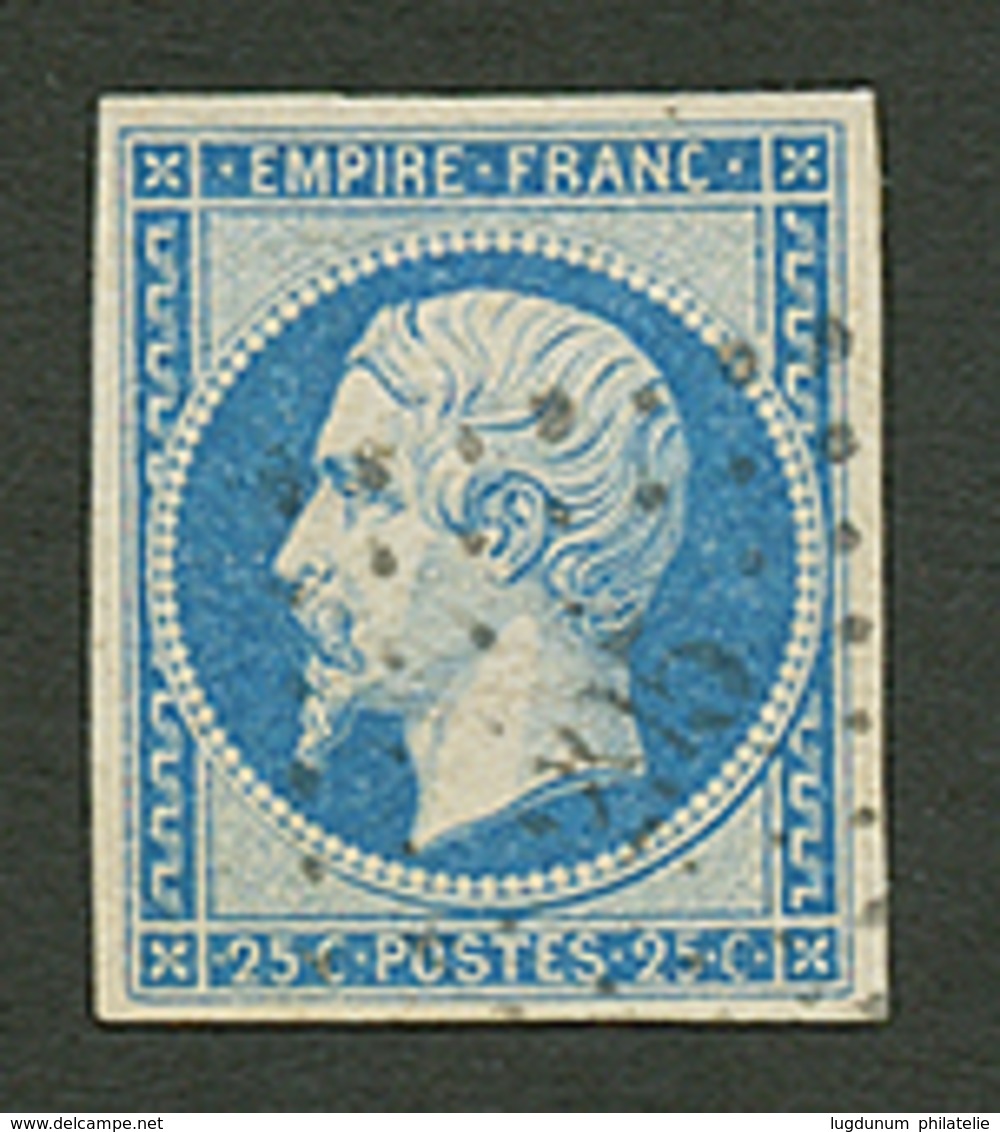 25c EMPIRE (n°15) TTB Margé Obl. Cote 290€. Signé SCHELLER. Superbe. - 1853-1860 Napoleon III