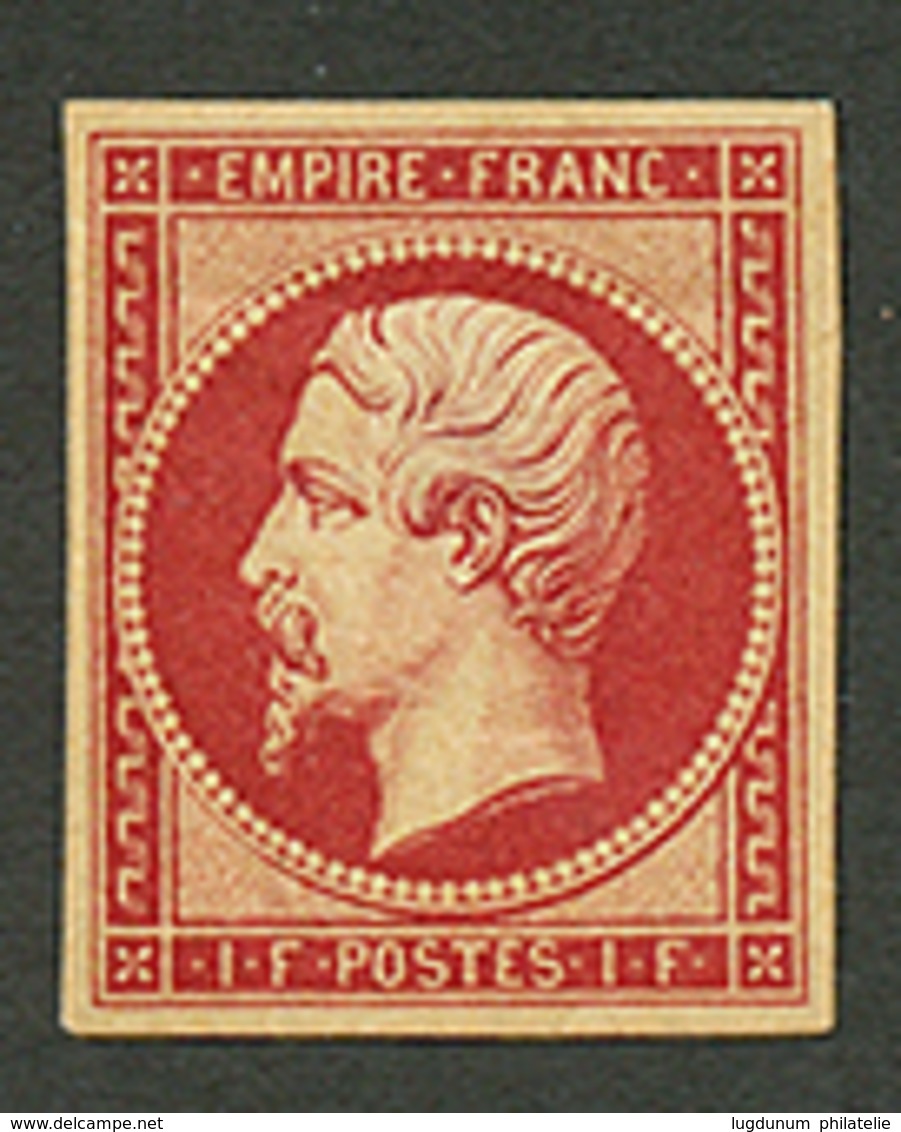 1F EMPIRE (n°18d) REIMPRESSION. Neuf Gomme D' Origine. Trace De Pli Imperceptible. Cote 2400€. Certificat SCHELLER. Supe - 1853-1860 Napoleon III