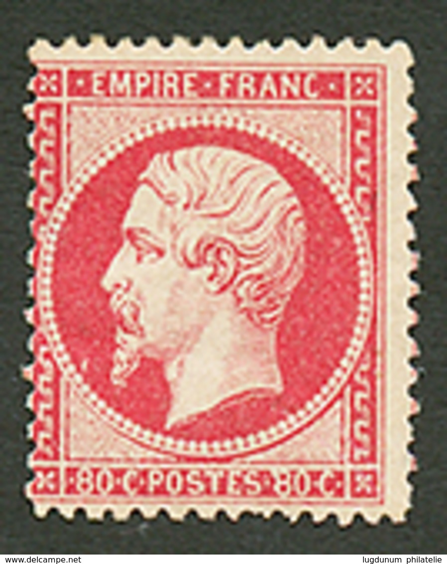 80c Empire (n°24) Neuf *. Gomme Lègèrement Altérée. Cote 2300€. Signé SCHELLER & ROUMET. TB. - 1862 Napoleone III