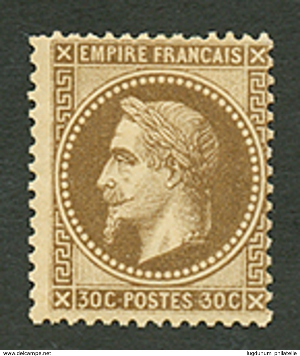 30c Lauré (n°30) Neuf *. Trés Frais. Un Dent D' Angle Courte. Cote 1200€. Signé BRUN. TTB. - 1863-1870 Napoleon III With Laurels