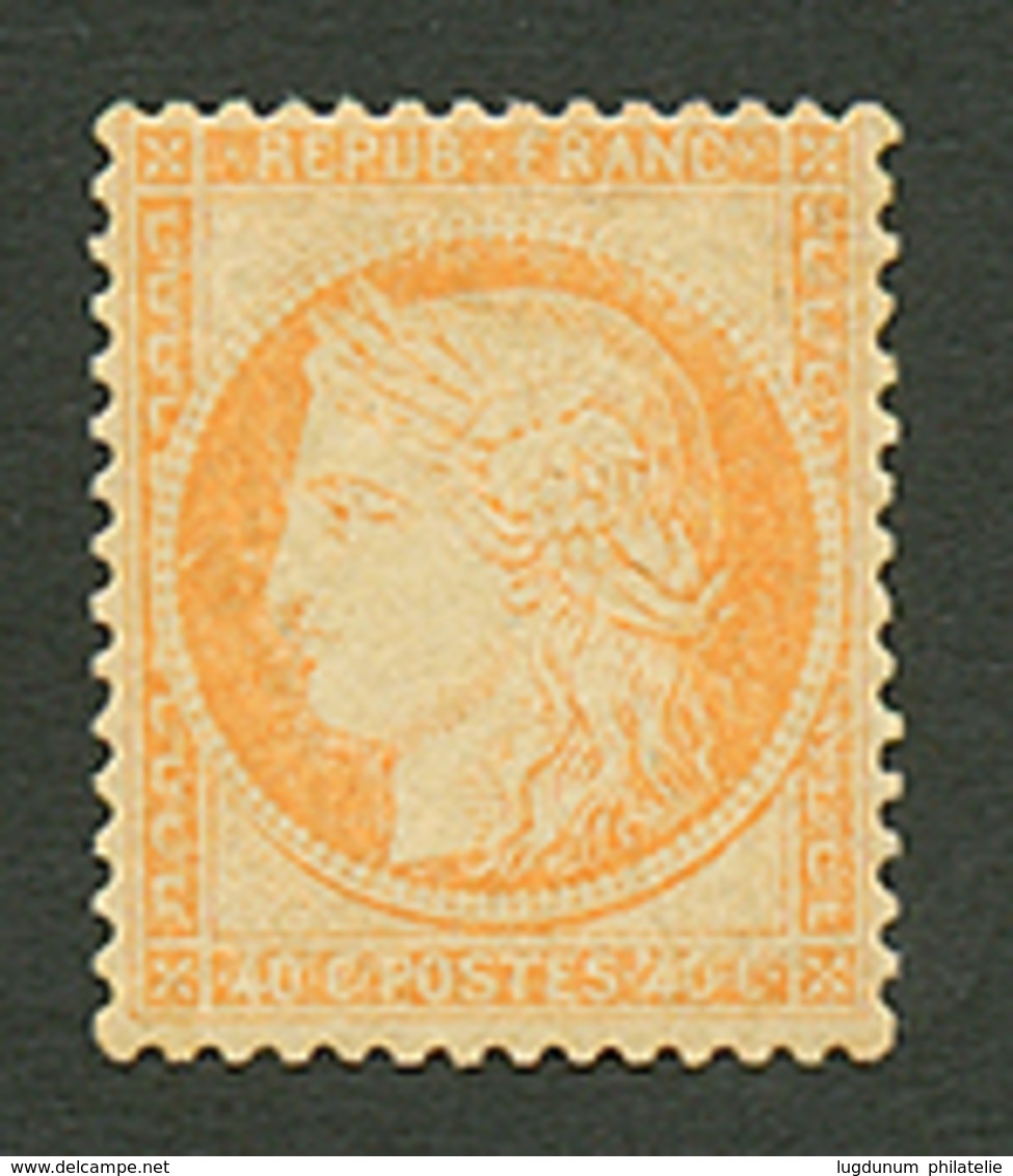 40c SIEGE Orange Clair (n°38b) Neuf *. Cote 725€. Signé SCHELLER. TTB. - 1870 Asedio De Paris