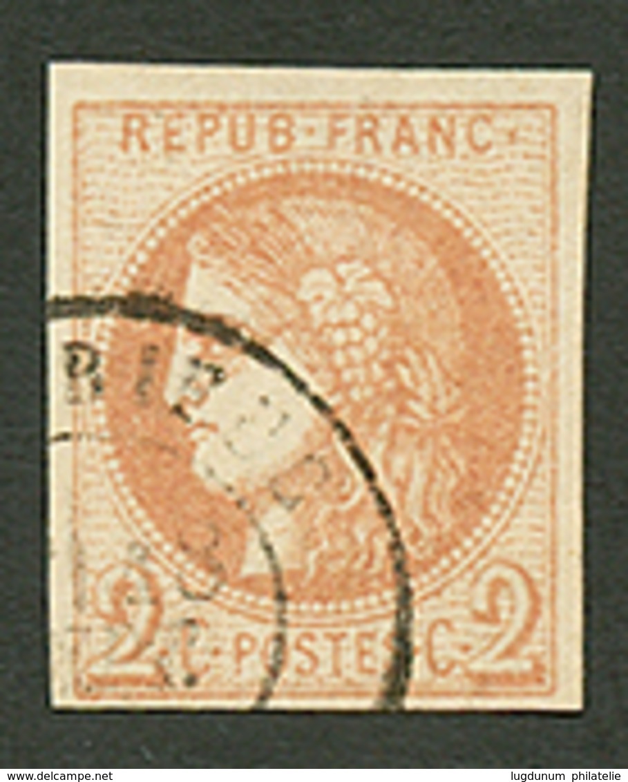2c BORDEAUX (n°40) Obl. Cachet à Date. Signé SCHELLER. TTB. - 1870 Emissione Di Bordeaux
