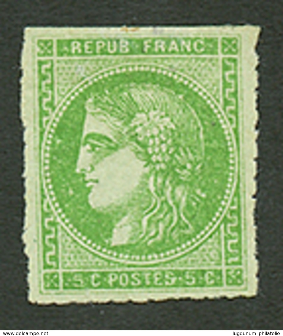 5c BORDEAUX Perçé En Ligne Neuf *. Signé BRUN. TB. - 1870 Emisión De Bordeaux