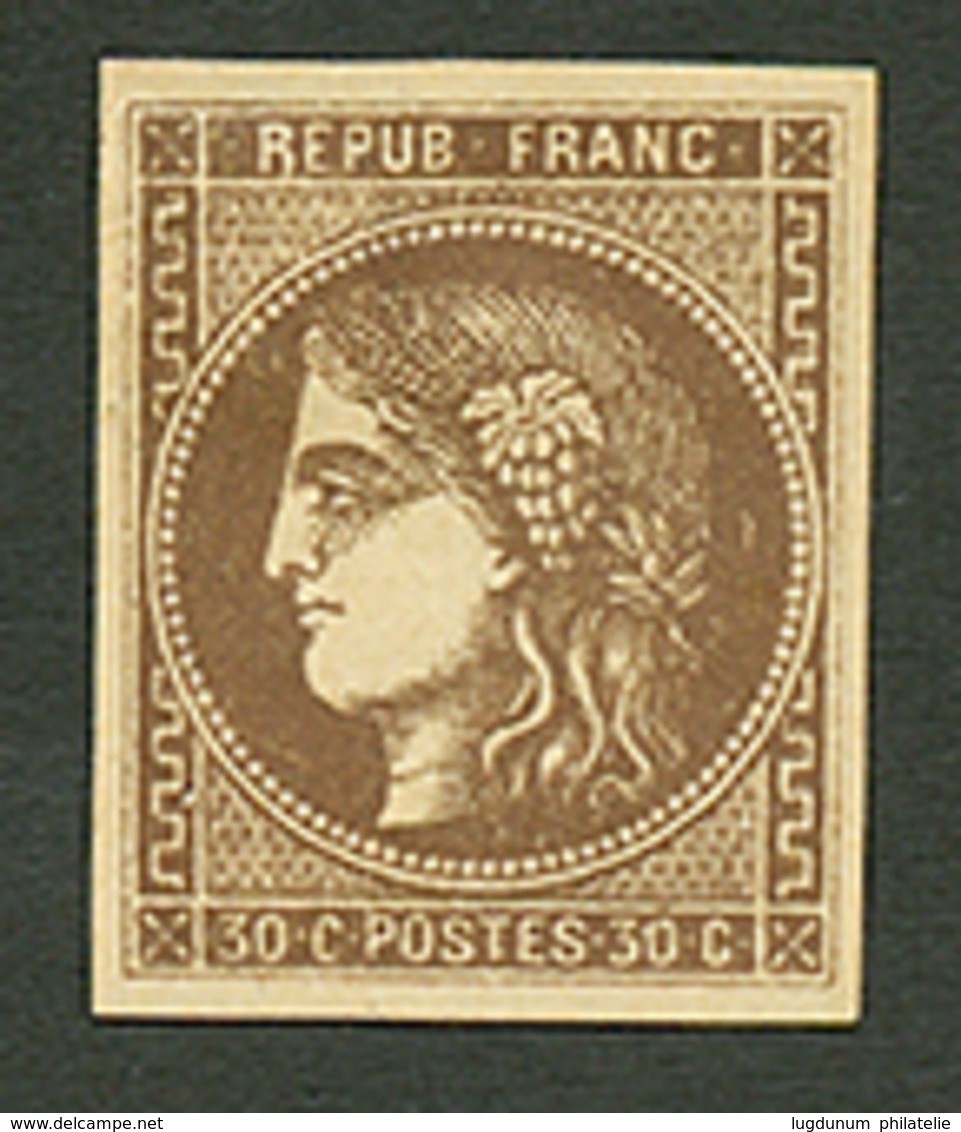 30c BORDEAUX (n°47) Neuf *. Trés Frais. Signé CALVES & Octave ROUMET. TTB. - 1870 Bordeaux Printing