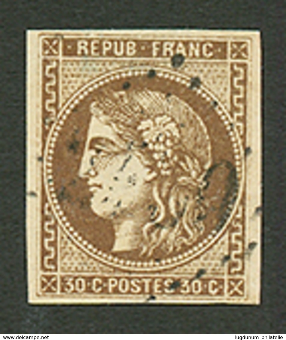 30c BORDEAUX N°47 Obl. Signé BRUN. Cote 250€. TTB. - 1870 Bordeaux Printing