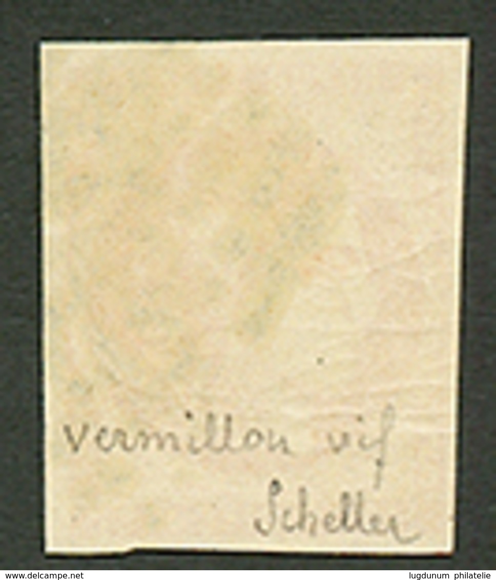 40c BORDEAUX (n°48g) Vermillon Vif. Filet Effleuré En Bas Mais Intact. Cote 2000€. Signé SCHELLER. TTB. - 1870 Emisión De Bordeaux