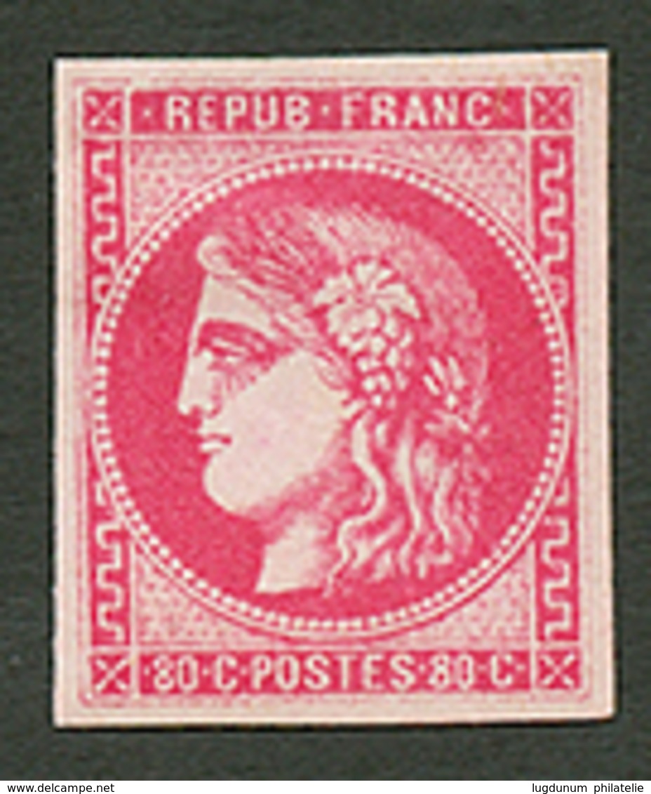 80c BORDEAUX (n°49) Neuf *. Trés Frais. Signé SCHELLER. Superbe. - 1870 Bordeaux Printing