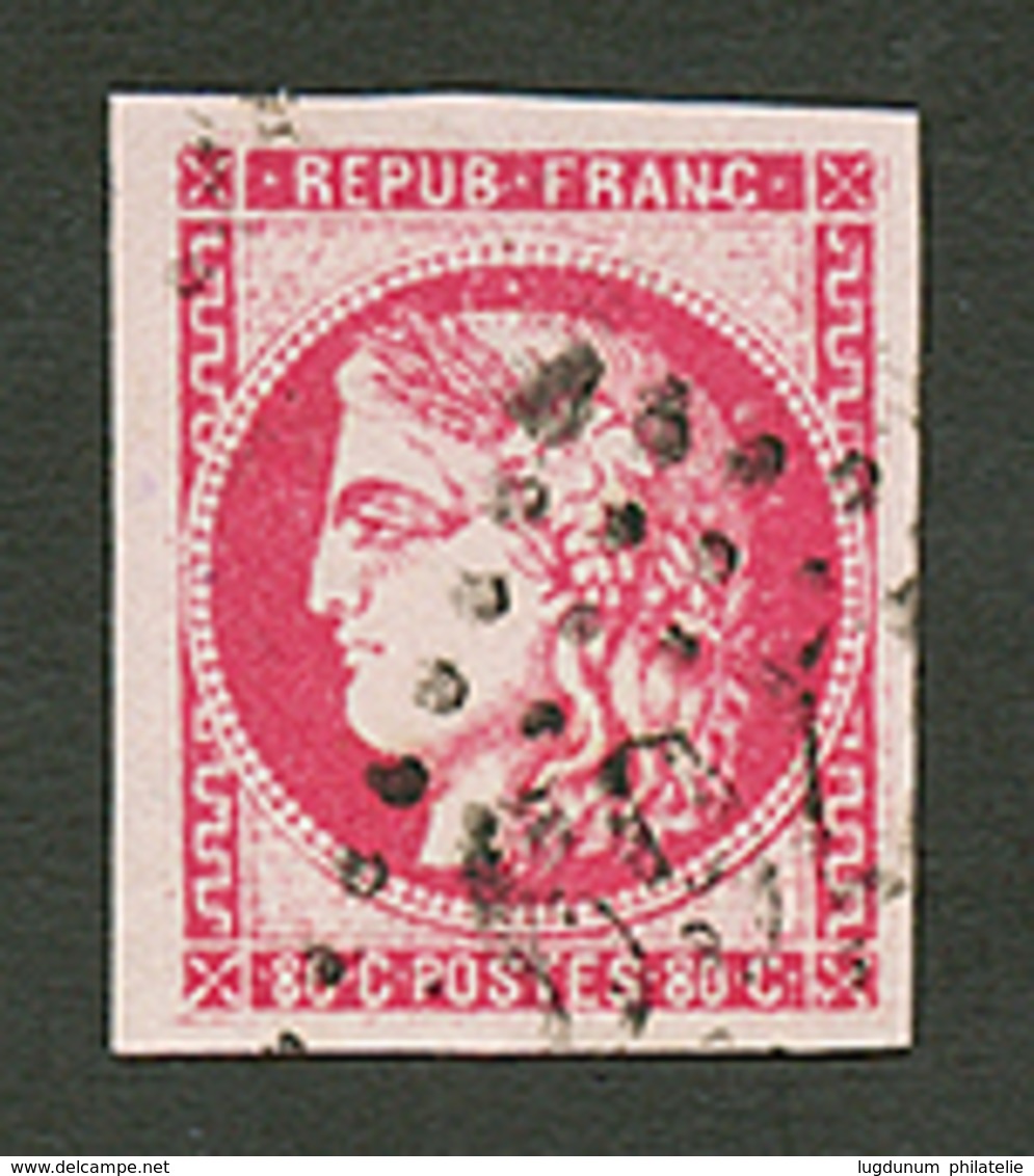 80c BORDEAUX (n°49) Obl. Signé CALVES. Cote 320€. Superbe. - 1870 Emisión De Bordeaux