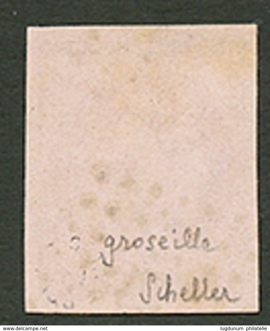 80c BORDEAUX (n°49d) GROSEILLE Obl. ANCRE. Cote 1200€++. Signé SCHELLER. TTB. - 1870 Bordeaux Printing