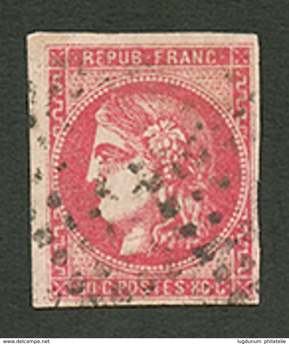 80c BORDEAUX (n°49d) GROSEILLE Obl. Cote 1200€. Signé CALVES & BRUN. TB. - 1870 Emisión De Bordeaux