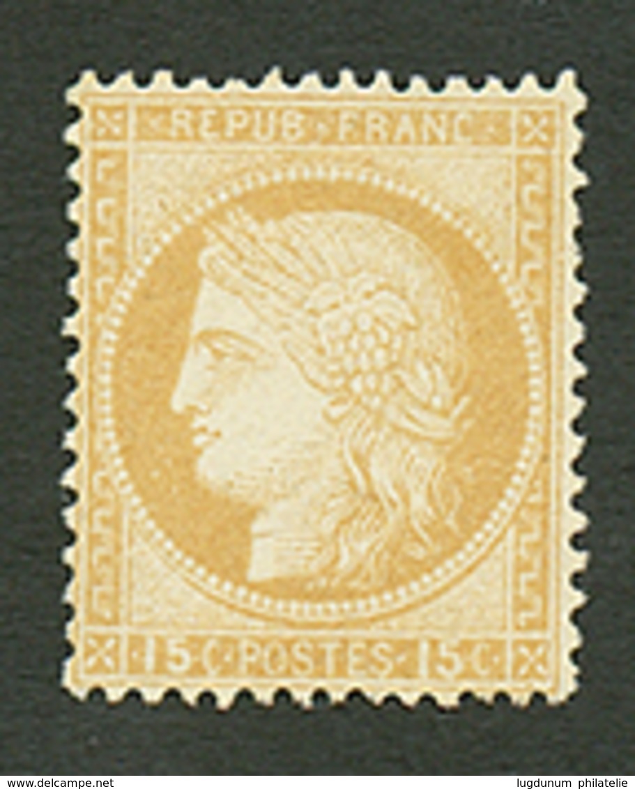 15c CERES (n°55) Neuf * (presque **). Signé BRUN. Cote 700€. TB. - 1871-1875 Ceres