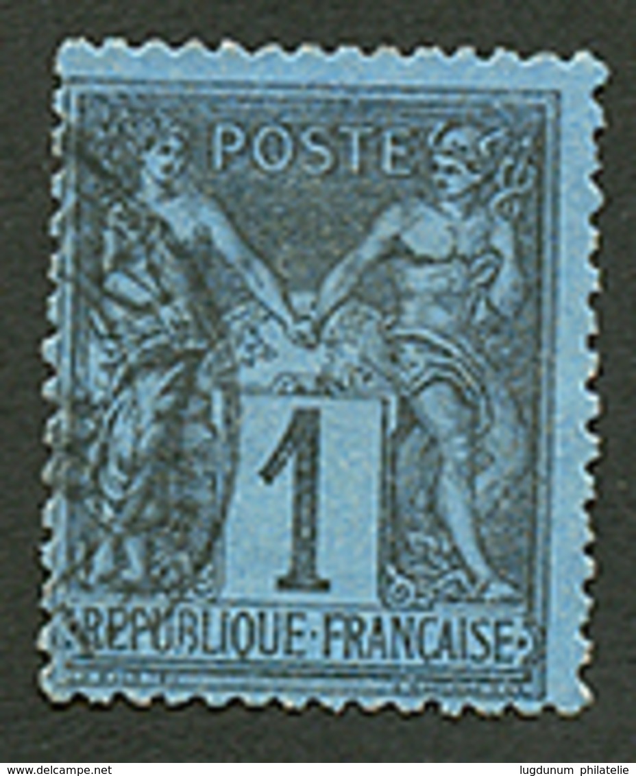 1c BLEU DE PRUSSE (n°84) Oblitéré. Cote 6000€. Certificat SCHELLER. TTB. - 1876-1898 Sage (Tipo II)