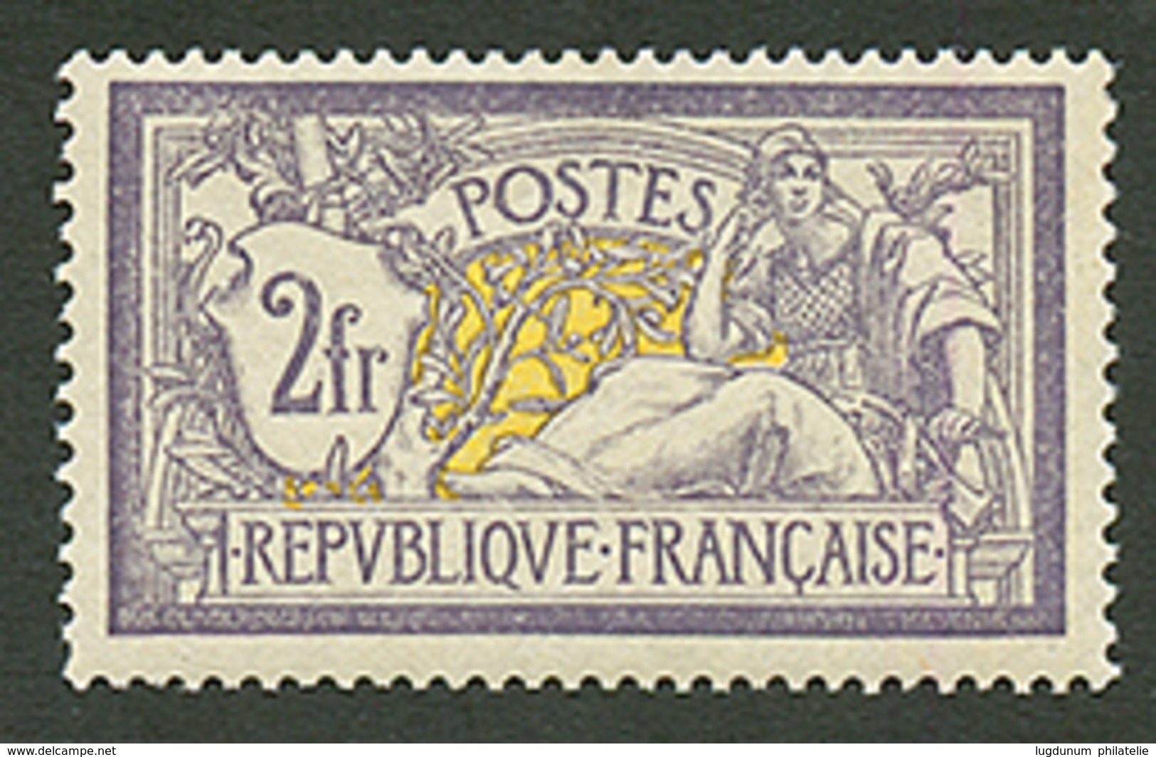 2F MERSON Violet (n°122) Neuf *. Trés Légère Trace De Charnière. Cote 1000€. Signé SCHELLER. Superbe. - 1900-27 Merson
