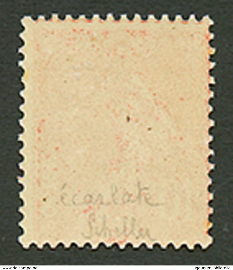 10c SEMEUSE Nuance ECARLATE (n°138c) Neuf **. Cote 345€. Signé SCHELLER. TB. - 1906-38 Semeuse Camée