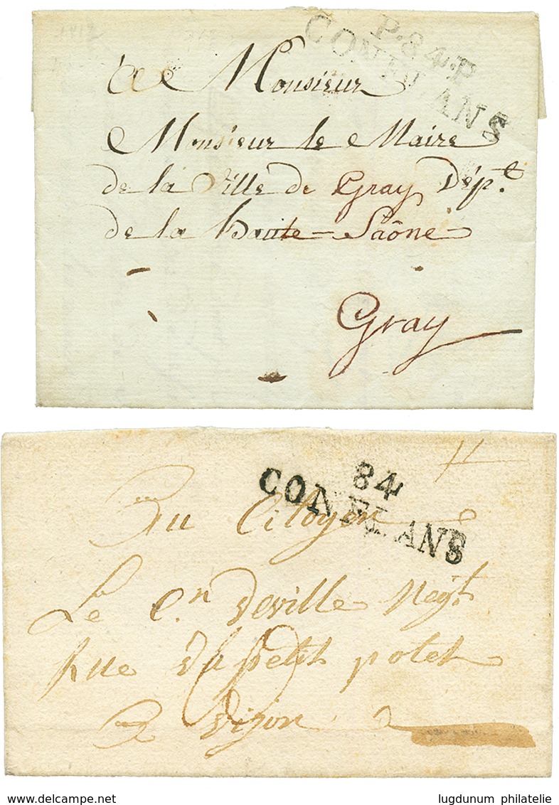 1812 P.84.P CONFLANS Avec Texte De "MERCURY-GEMILLY" Et 1798 84 CONFLANS (daté Mais Ss Texte). TB. - 1849-1876: Periodo Clásico