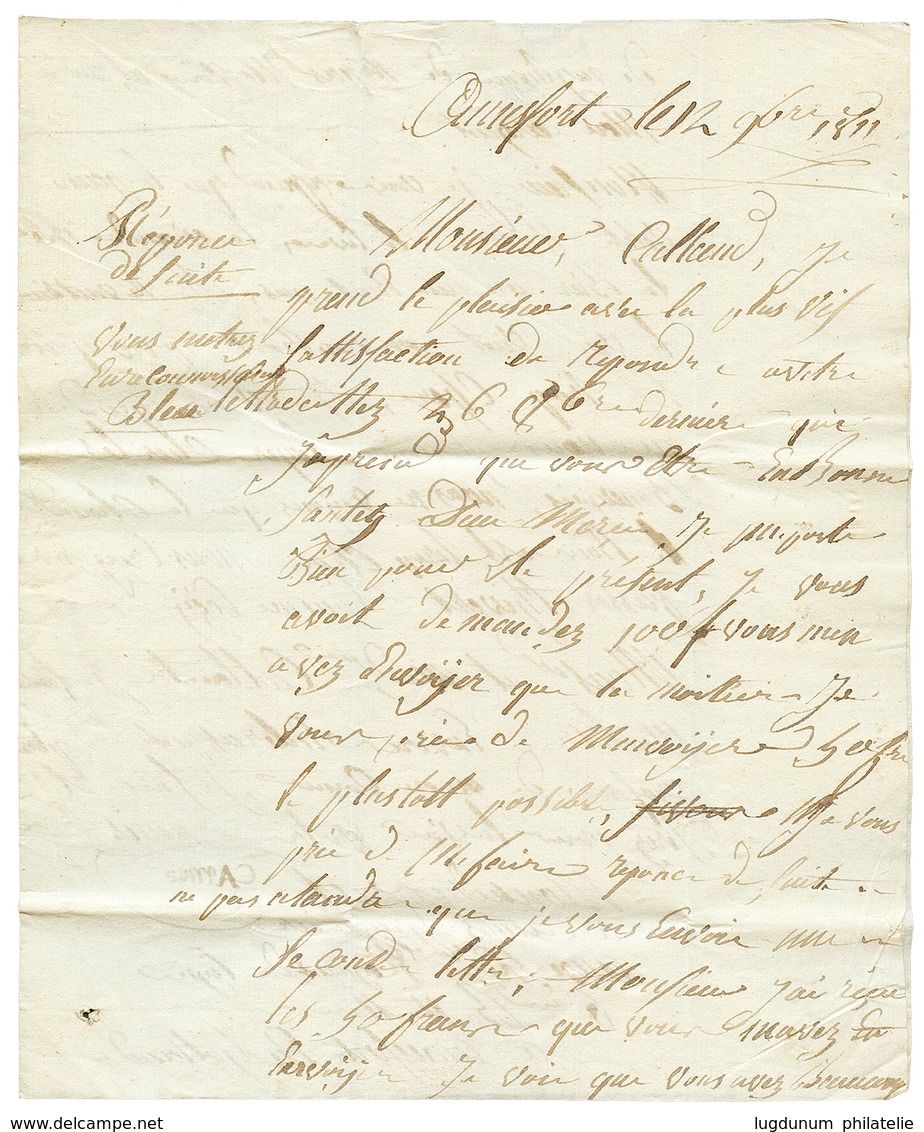 1811 118 AMERSFOORT Sur Lettre Pour La FRANCE. Superbe. - 1792-1815: Conquered Departments