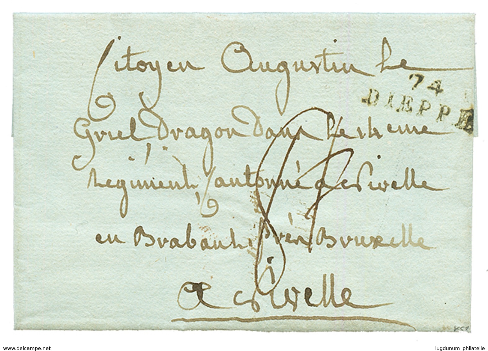 ARMEE DU NORD - DEBOURSE : An 3 Trés Rare Cachet DEBsé/ Bau Gl ARMs DU NORD/ SAMBRE ET MEUSE En Rouge Au Verso D' Une Le - Legerstempels (voor 1900)