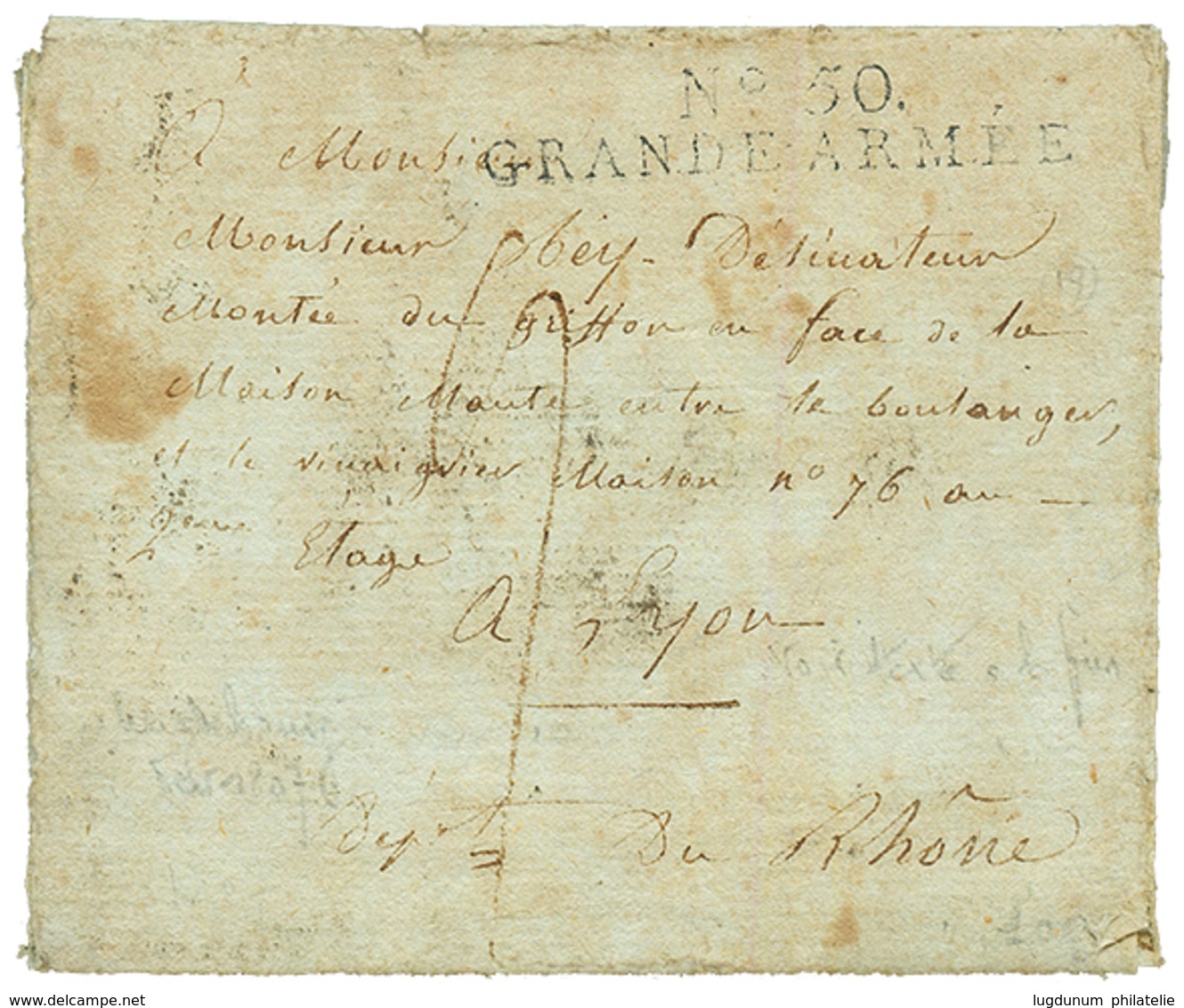 1807 N°50 GRANDE ARMEE Sur Lettre Avec Texte Daté "MAGDEBOURG" Pour La FRANCE. TB Texte "Nous Sommes Parti Du CAMP De BO - Legerstempels (voor 1900)