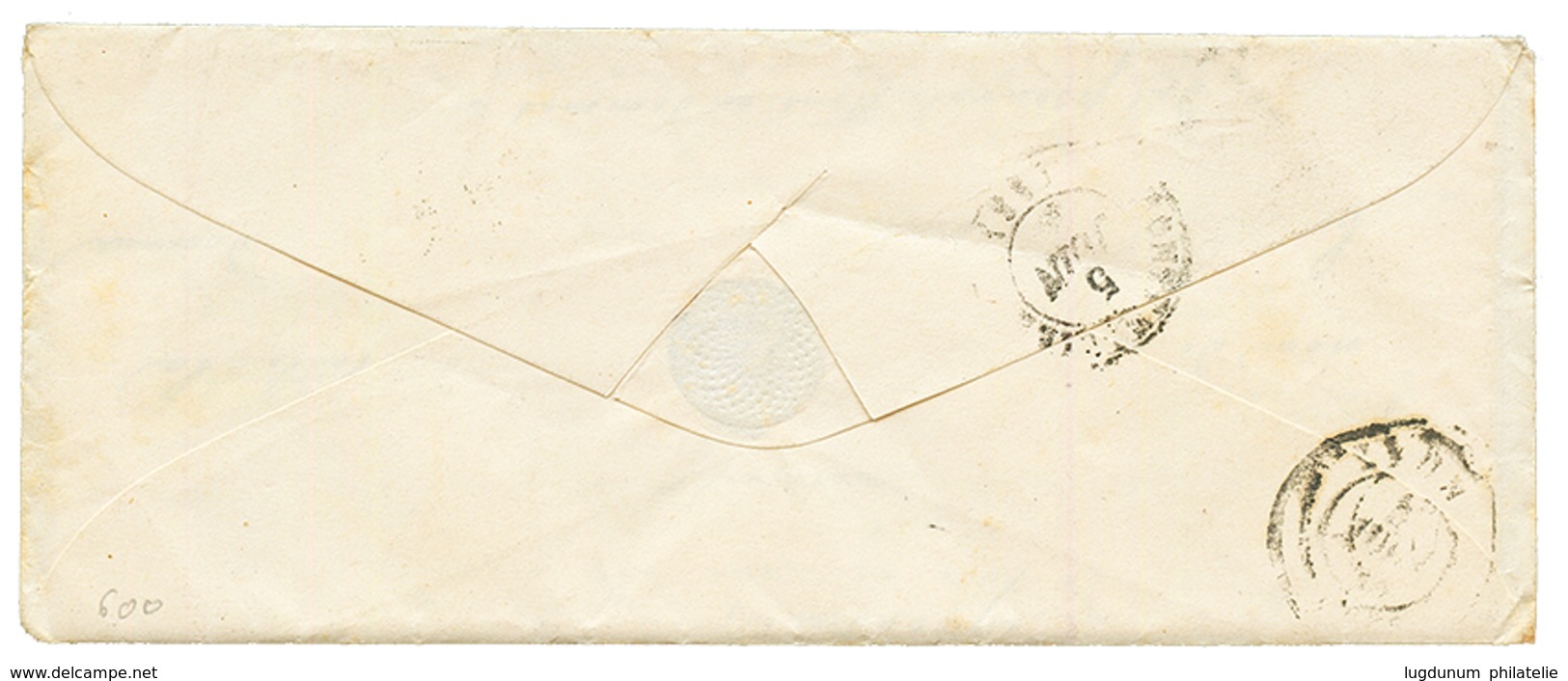 1849 20c Noir Sur Blanc (n°3) TTB Margé Obl. Grille + T.14 TOURNUS Sur Lettre. Superbe. - 1849-1850 Ceres