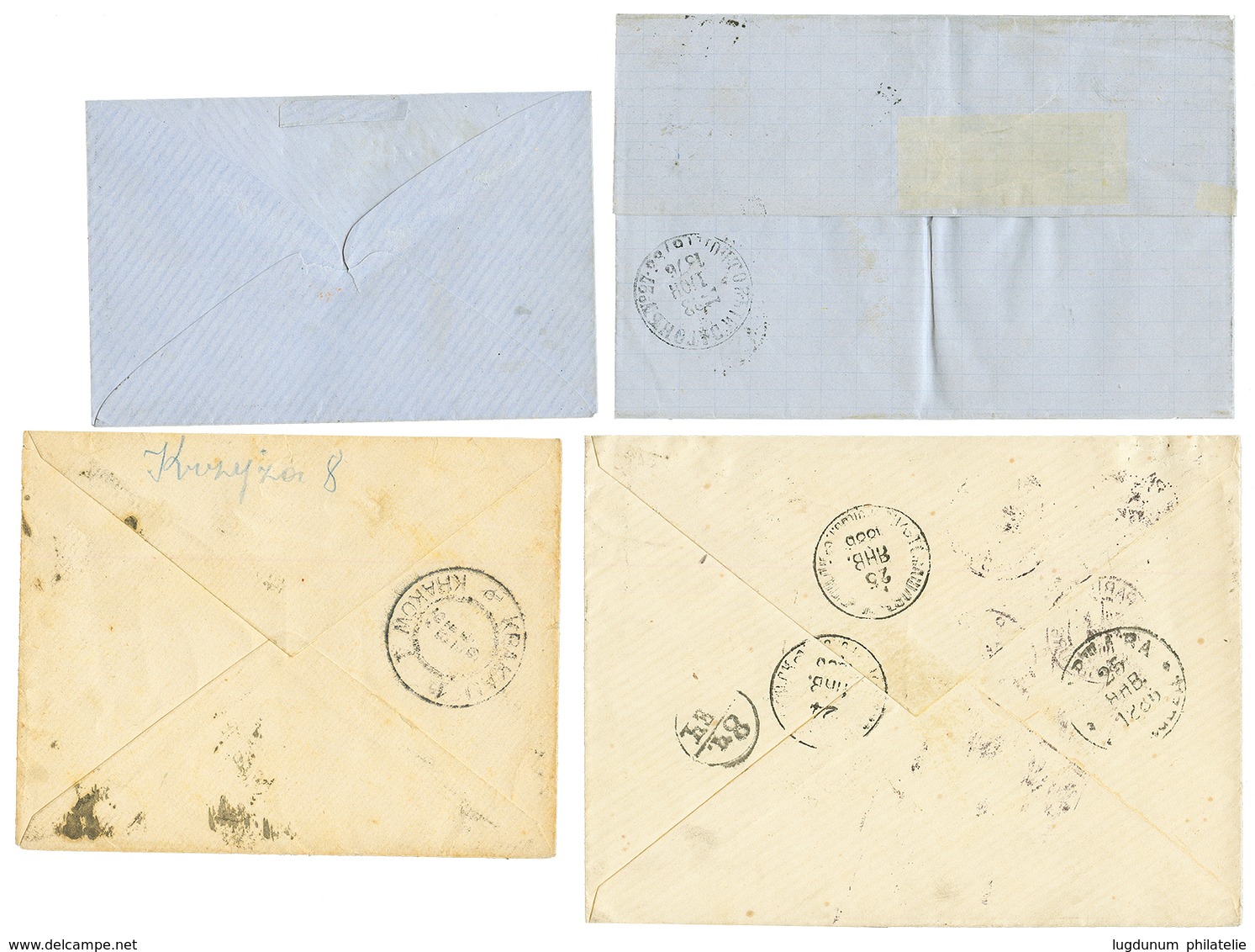 1874/97 Lot De 4 Lettres Pour La POLOGNE. TTB. - 1849-1876: Periodo Clásico