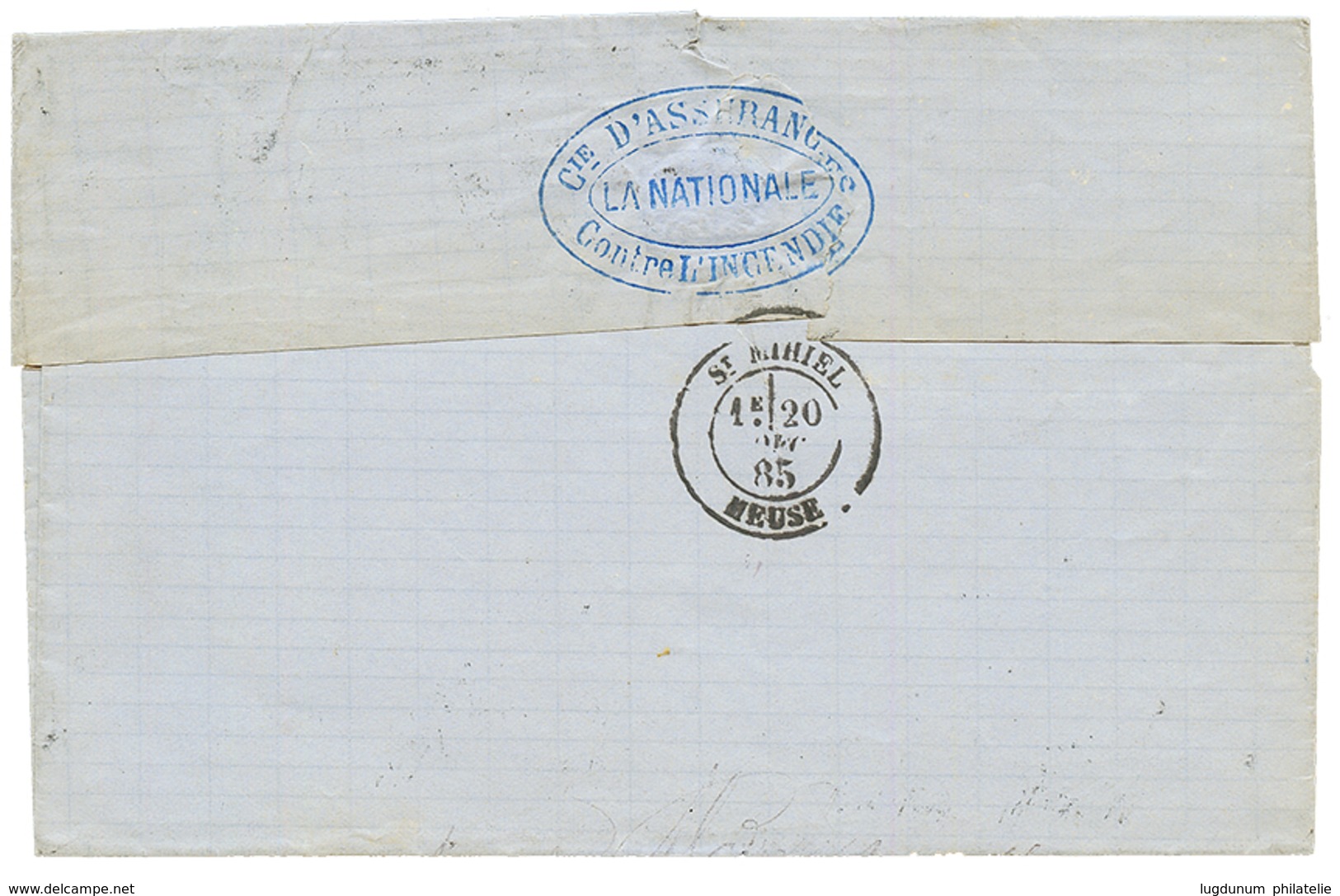 1885 SAGE 10c(x2) + 15c Obl. LEVEE EXCEPTIONNELLE PARIS/E1/PL. VENTAD. Sur Lettre Pour ST MIHIEL. TTB. - Otros & Sin Clasificación