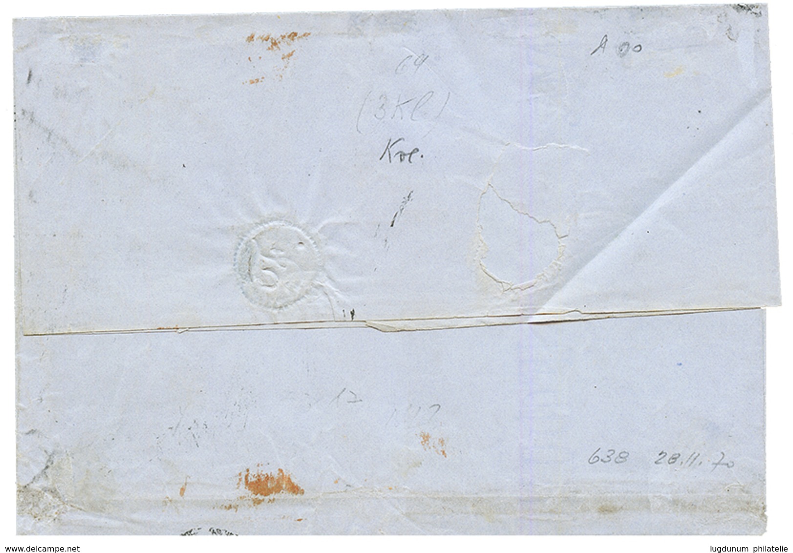 1856 40c(n°16) Pd + 80c(n°17) Bande De 3 Pd Obl. Rouleau De Pointillés Fins Sur Lettre De PARIS Pour LONDRES. TB. - 1849-1876: Periodo Clásico