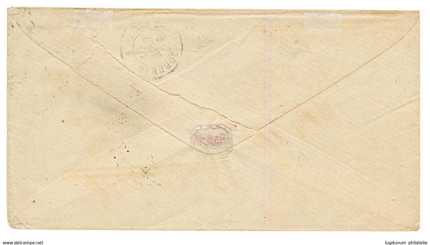 "POLOGNE" : 1874 25c (n°60)x2 Sur Lettre De BORDEAUX Pour VARSOVIE. TB. - 1849-1876: Periodo Clásico