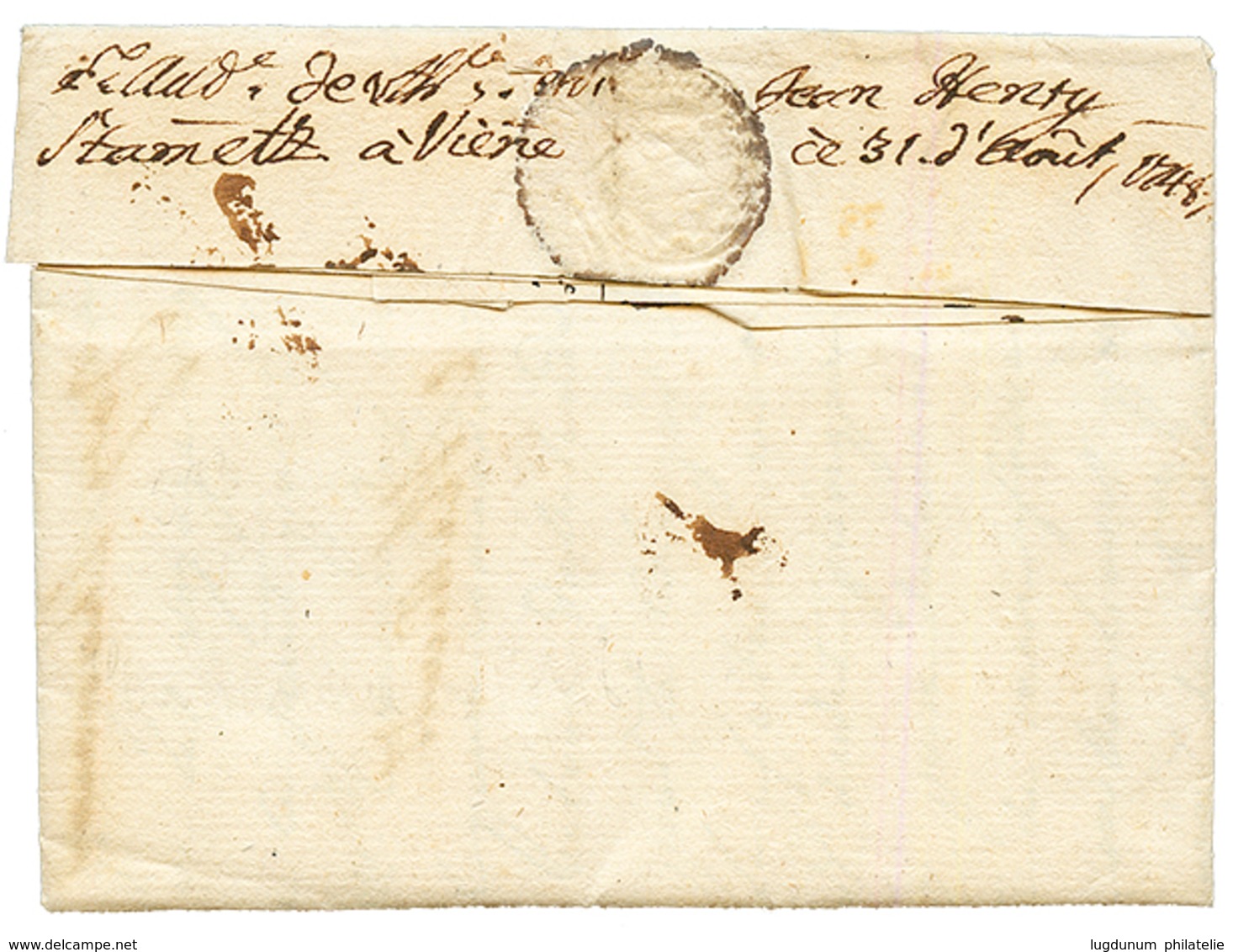 1748 Cachet D' AUTRICHE + " P. BÂLE " Sur Lettre Avec Texte De CONSTANTINOPLE Pour MARSEILLE. Verso, FORWARDING Agent "J - Otros & Sin Clasificación