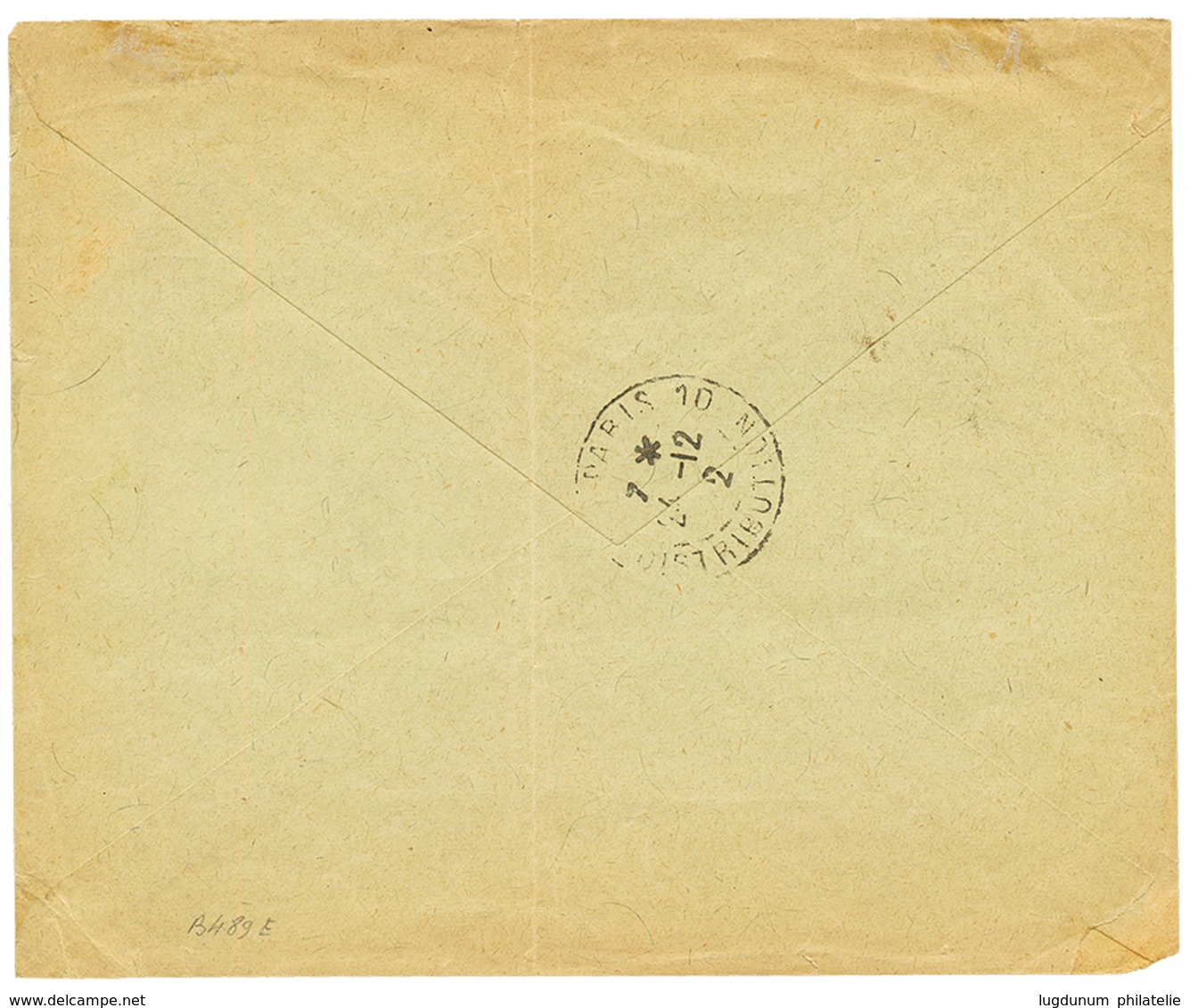 CRETE : 1902 1P S/ 25c Sage Obl. CANDIE CRETE Sur Enveloppe Pour PARIS. Superbe. - Other & Unclassified