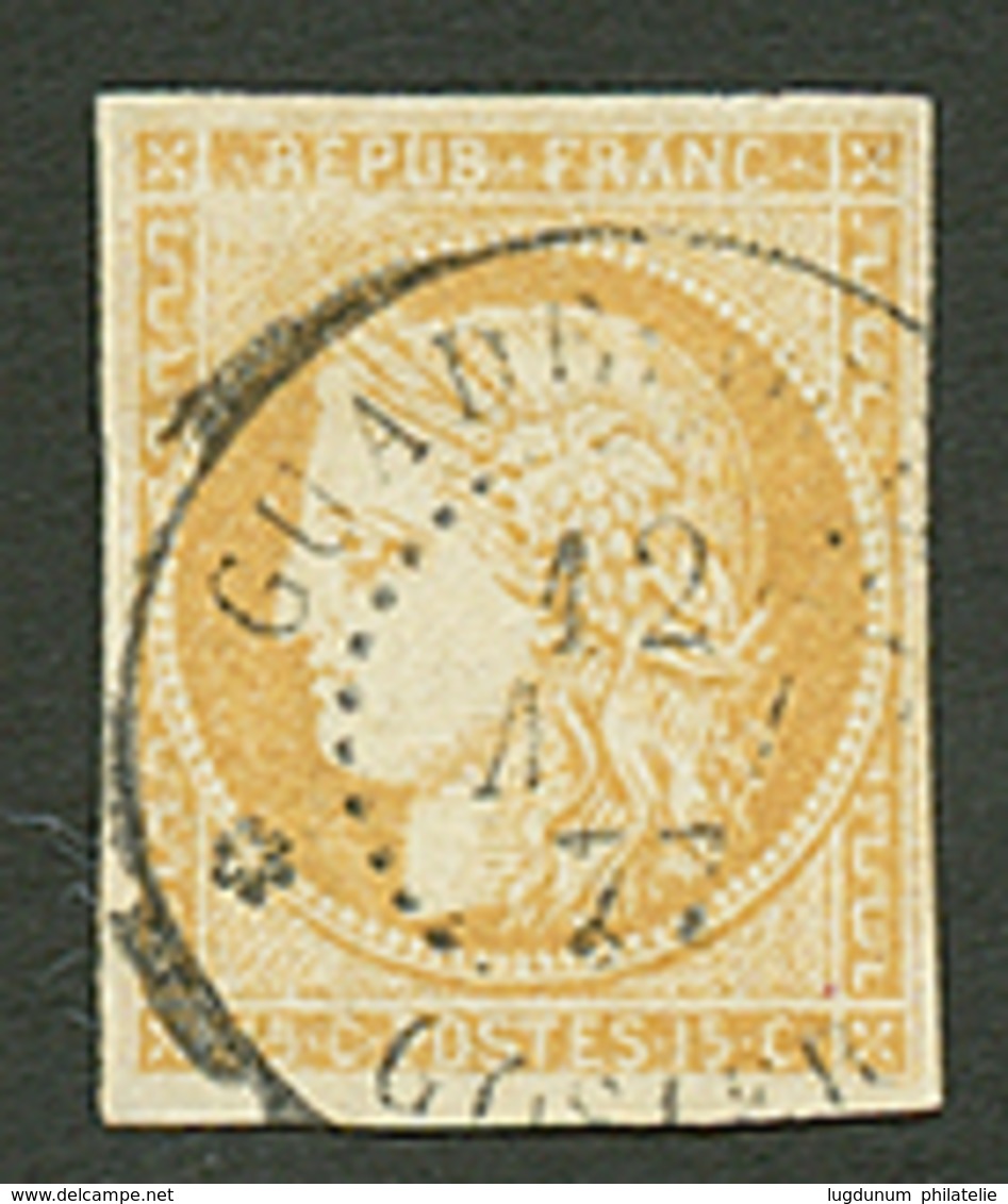 "GOSIER" : CG 15c CERES (n°22) Obl. GUADELOUPE GOSIER. Oblitération Trés Rare Sur Ce Timbre . Ex. DUBUS. TTB. - Otros & Sin Clasificación