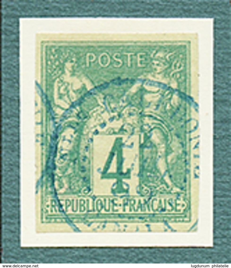 NOUVELLE CALEDONIE : CG 4c SAGE Vert (n°25) TTB Margé Obl. NOUVELLE CALEDONIE CANALA. Rare Sur Ce Timbre. TB. - Otros & Sin Clasificación