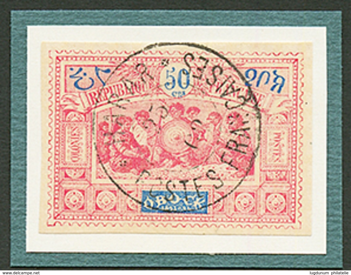 OBOCK - ETHIOPIE : OBOCK 50c (n°57) Obl. HARAR POSTES FRANCAISES. Rare. TB. - Autres & Non Classés