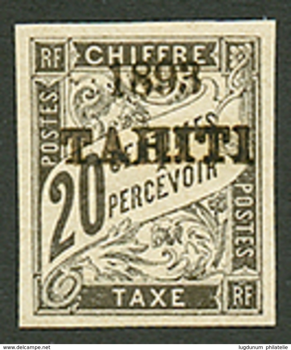 TAHITI : 20c Taxe N°21 Neuf *. Cote 530€. Signé SCHELLER. TTB. - Other & Unclassified