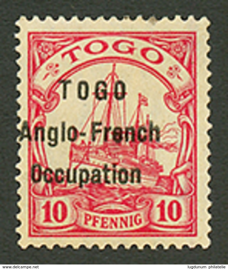 TOGO - ANGLO-FRENCH OCCUPATION : 10pf (n°34) Neuf *. Cote 420€. TB. - Other & Unclassified