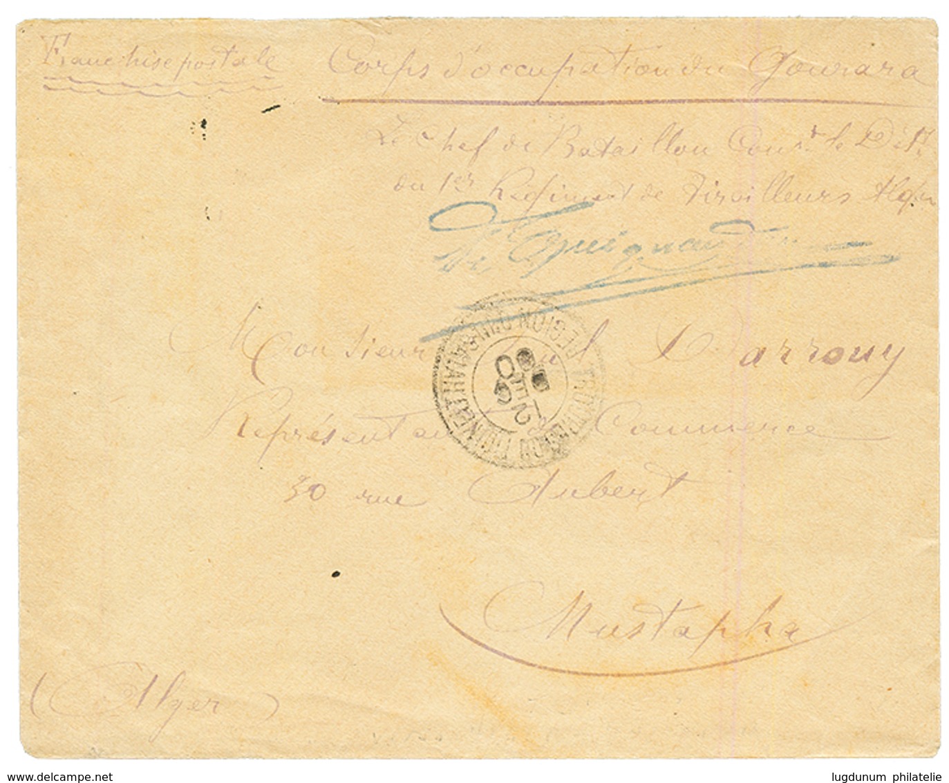 1900"CORPS D' OCCUPATION DU GOURARA" Sur Lettre En Franchise Pour ALGER. TB. - Other & Unclassified