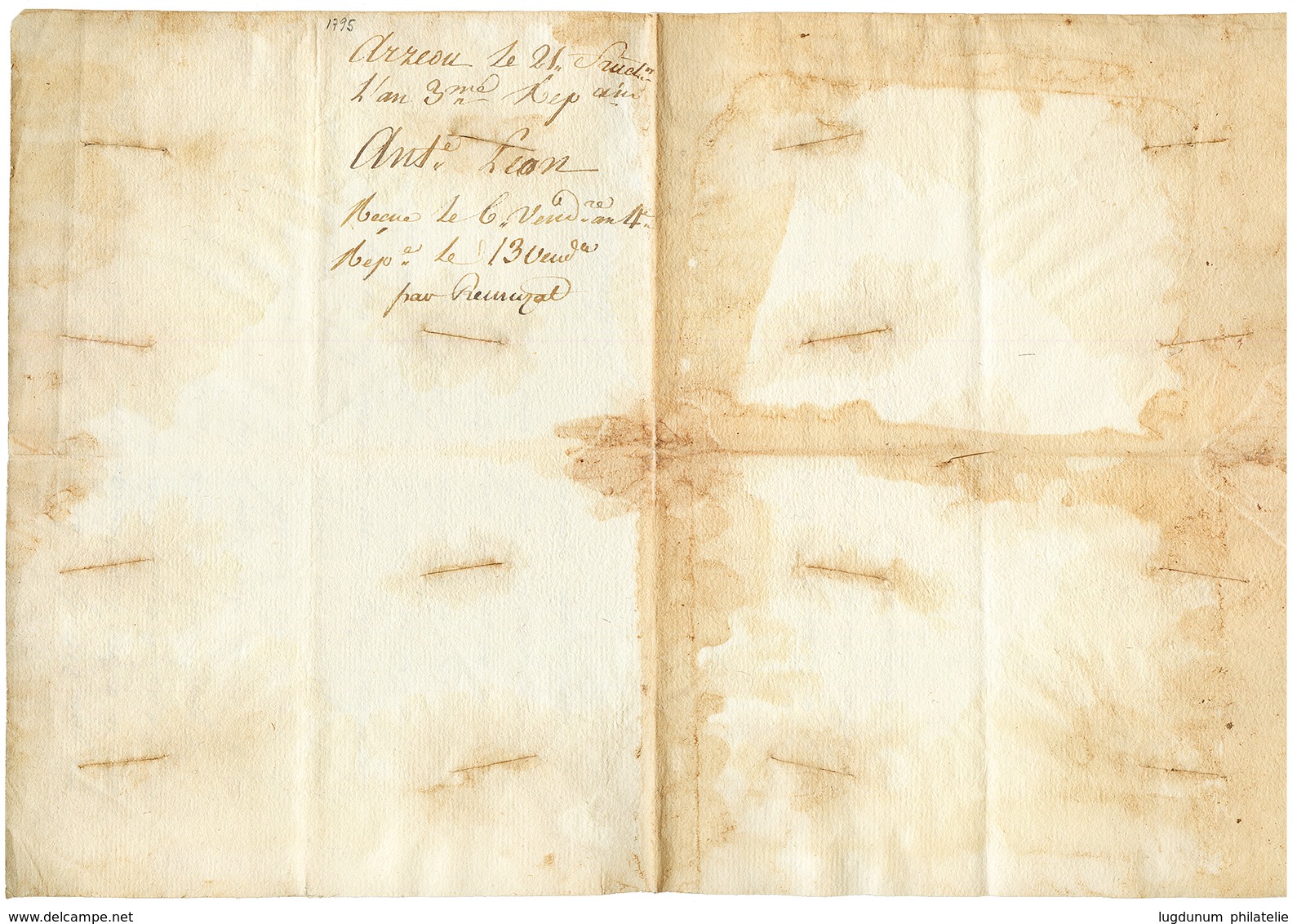 ALGERIE - PRECURSEUR : 1795 Superbe Document PURIFIE Daté "ARZEOU An 3" Pour MARSEILLE. RARE. TTB. - Other & Unclassified