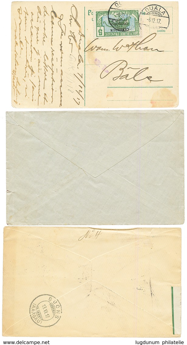 CAMEROUN - Occup. FRANCAISE : 1917/24 Lot 3 Lettres De DUALA Dont Une RECOMMANDEE. TB. - Otros & Sin Clasificación